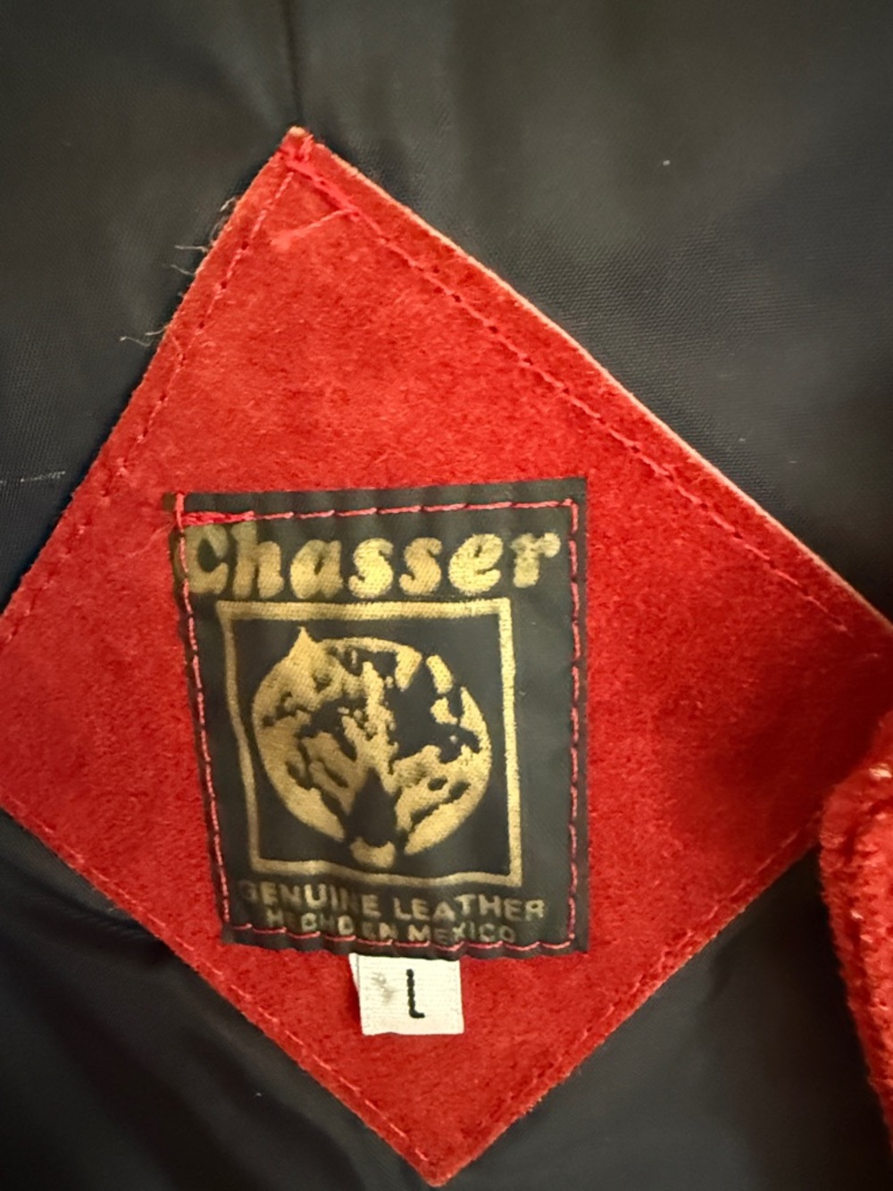 Chaser Red Suede Fringe Jacket with Stud Accents - Picture 2 of 5